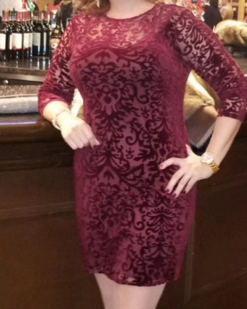 Forever 21 maroon velvet dress